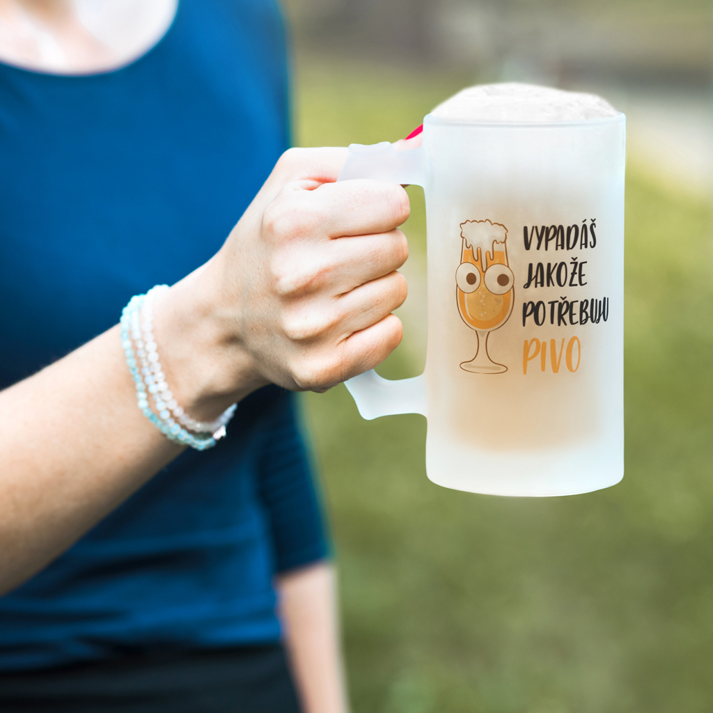 Polliter na pivo - matné sklo