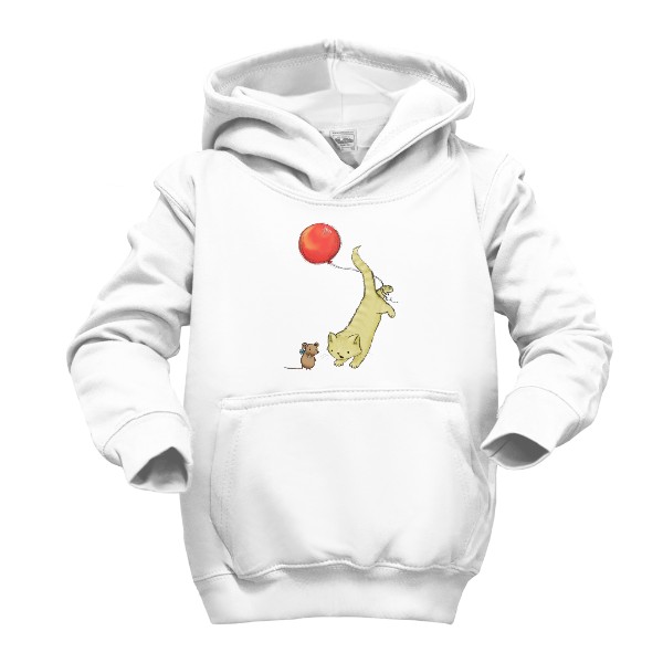 Kids' hoodie Cat with mouse 