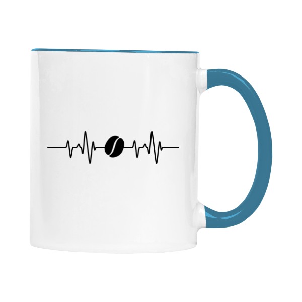 Cup colourful EKG coffee bean