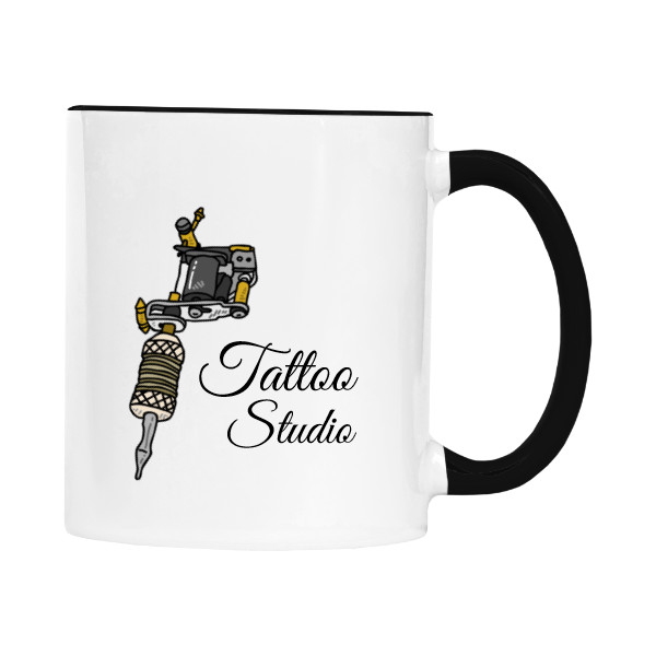 Hrnek malý barevný s potiskem Tattoo Studio vlastní text