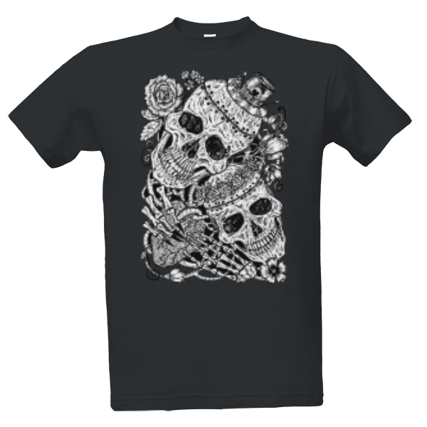 Tričko s potiskem Tattoo Skull Love