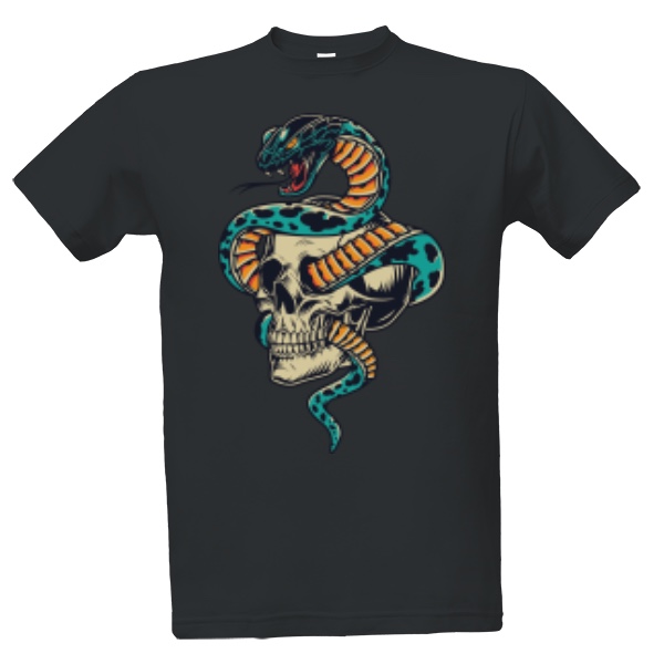 Tričko s potiskem Tattoo Skull Snake