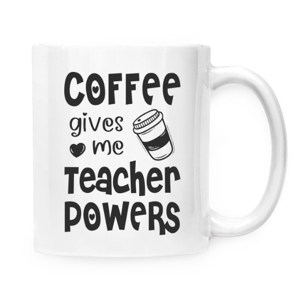 Cup white Teacher powers