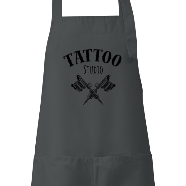 Zástěra s potiskem Zástěra s vlastním textem pro tatéra Tattoo Studio